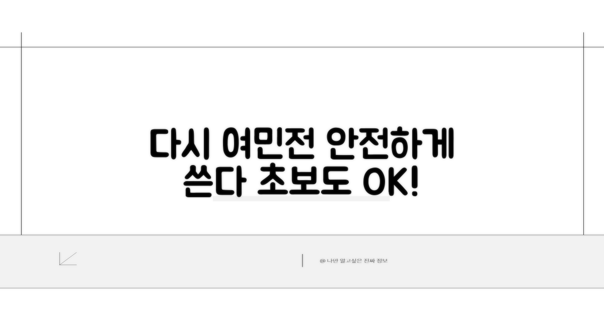 다시 찾는 여민전, 안전한 사용법