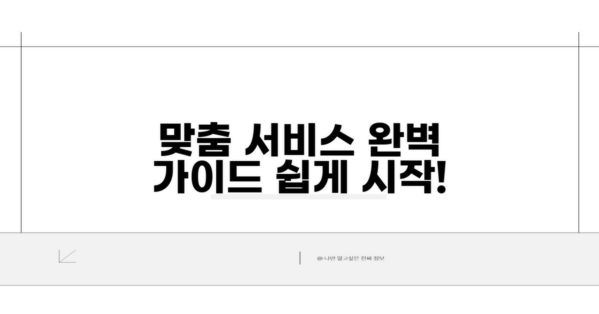 맞춤 서비스 이용, 차근차근 따라하기
