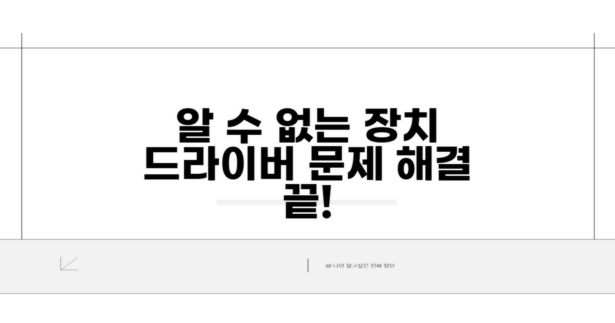 알 수 없는 장치 드라이버, 쉬운 해결법