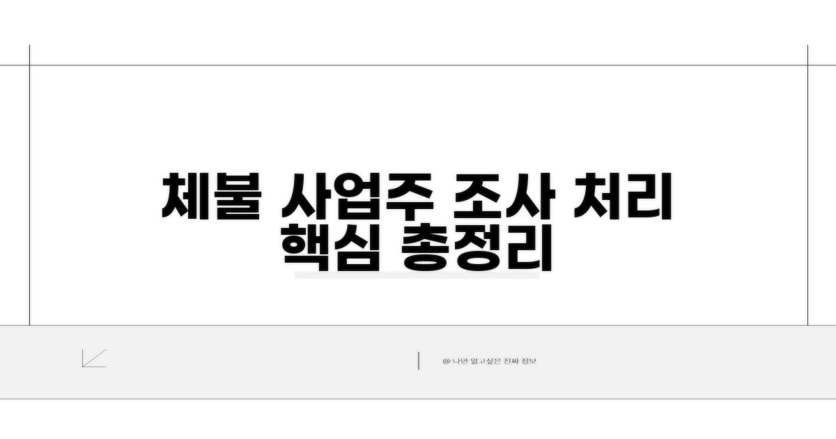 체불 사업주 조사 및 처리 절차
