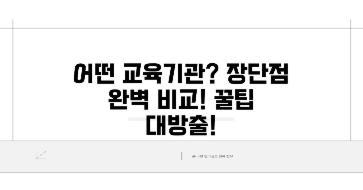 교육기관별 장단점 비교