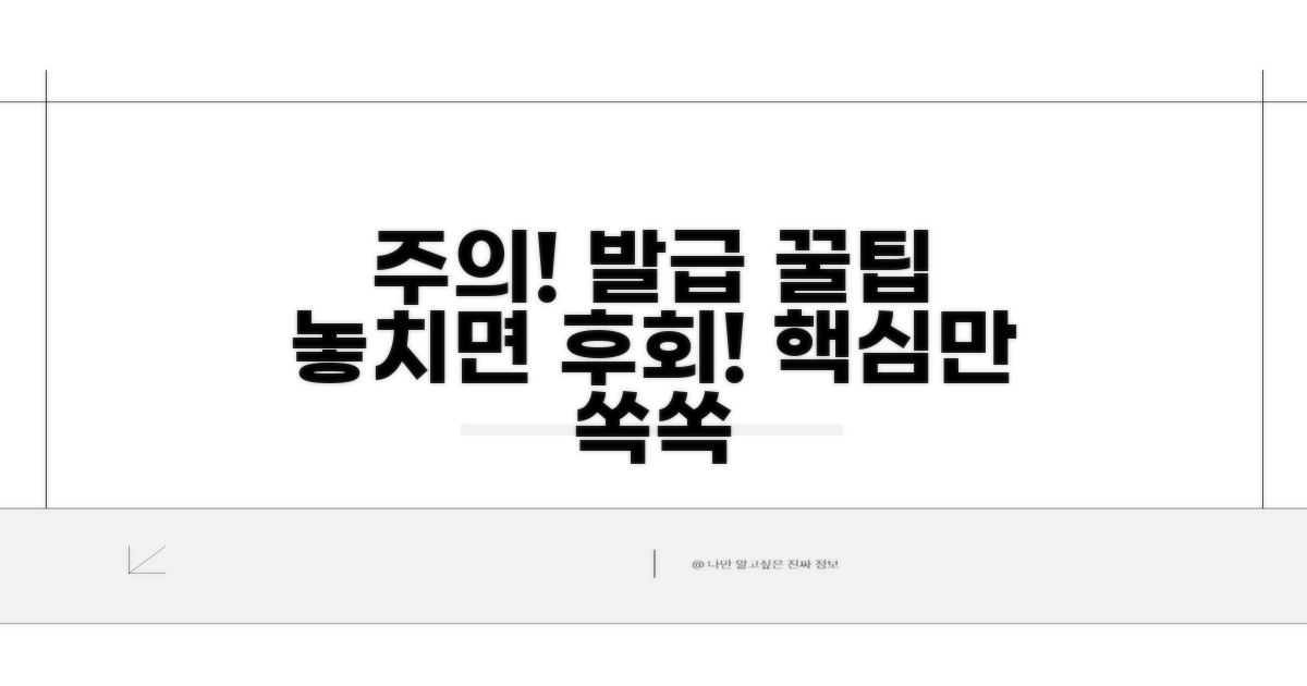주의사항 및 발급 팁