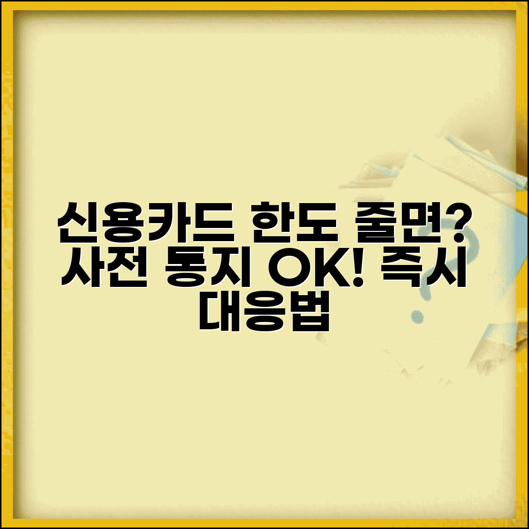 신용카드 한도 줄어들면 미리 통지해주나요 | 카드한도감액 | 사전통지 | 대응방법