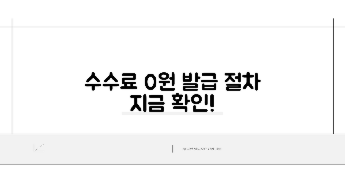 수수료 없는 발급 절차 안내