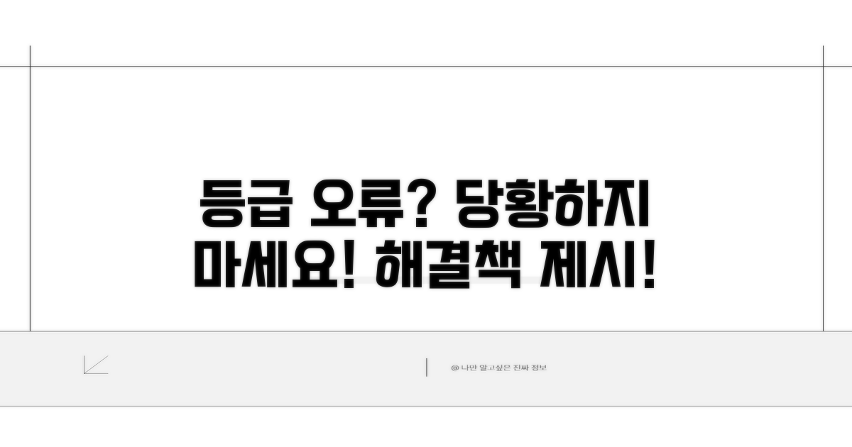 등급 산출 착오 및 대처법