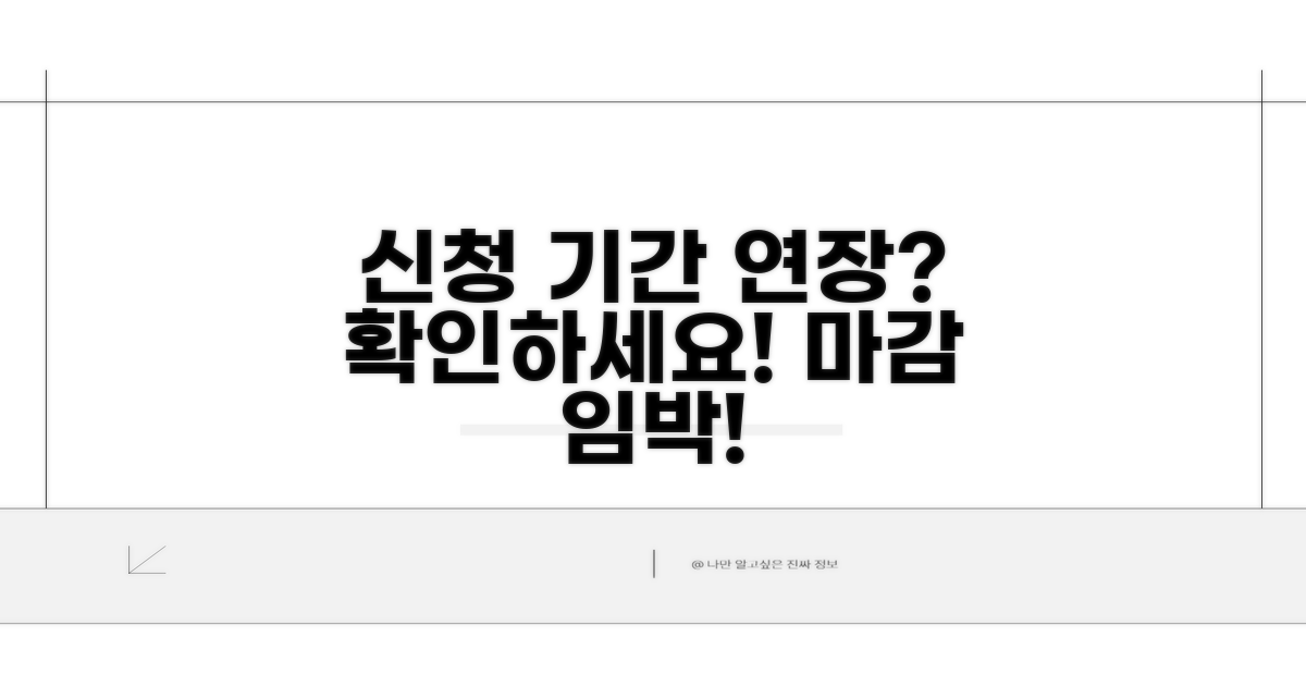신청 기간 연장 여부 확인