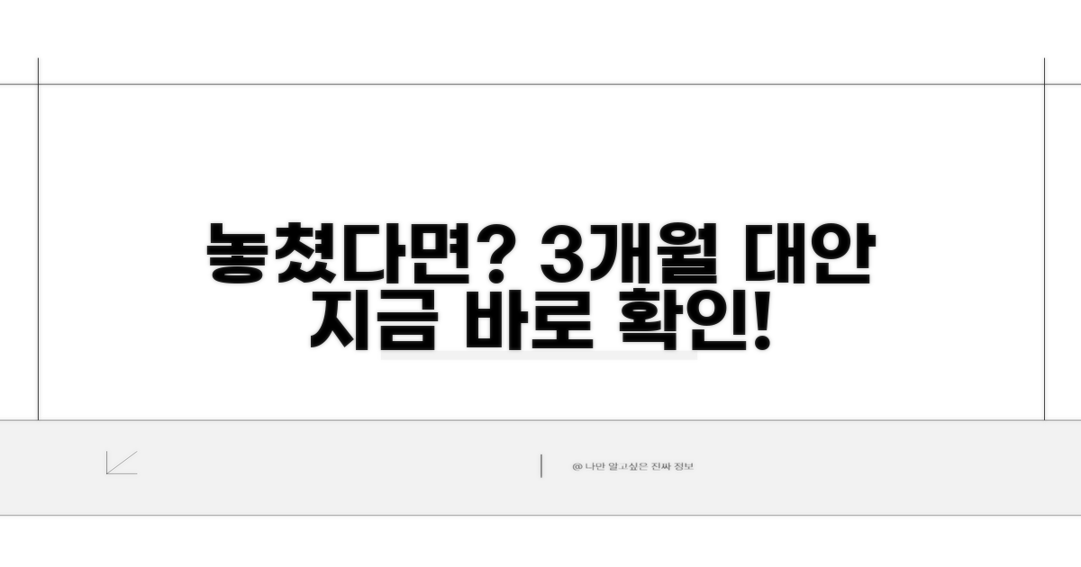 3개월 놓쳤을 때 대안 안내