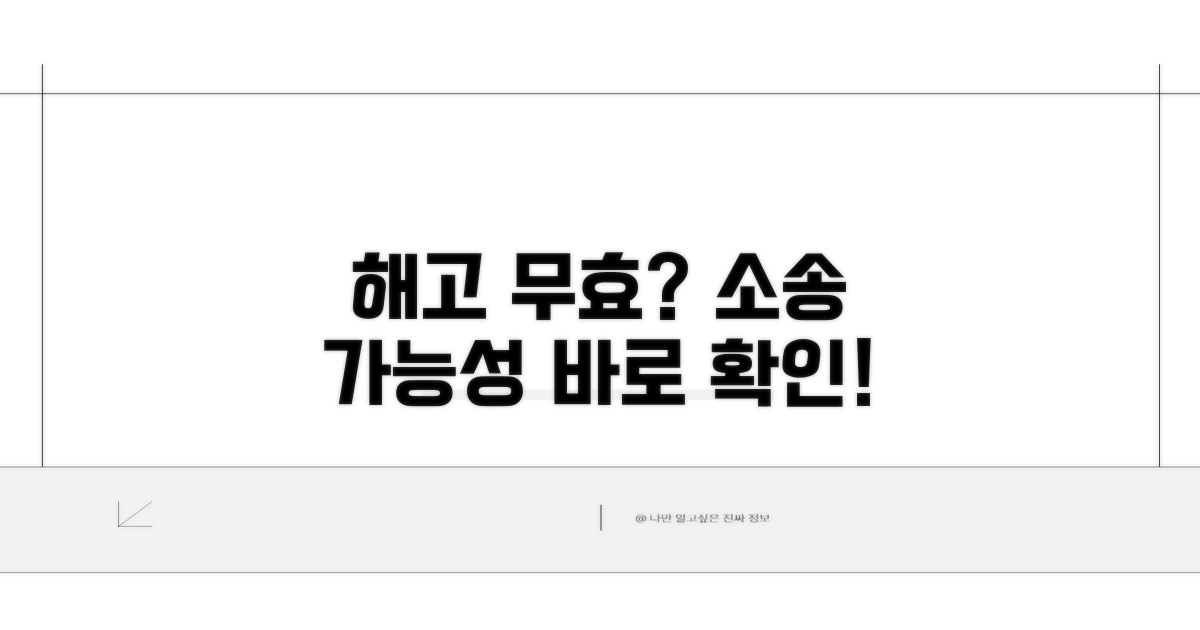 해고 무효 소송 가능성 검토