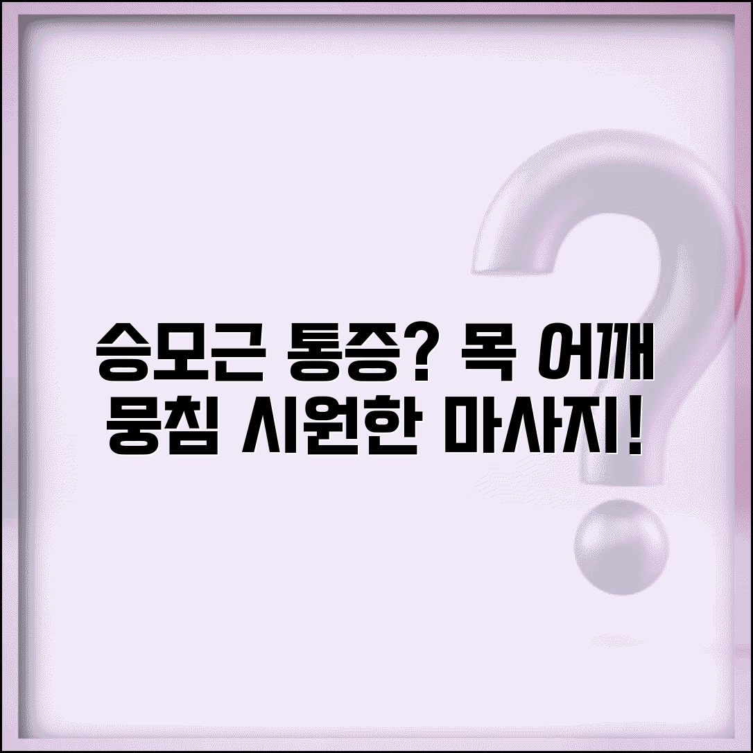 승모근 상부 통증 | 어깨 목 연결 근육 | 승모근 뭉침 마사지