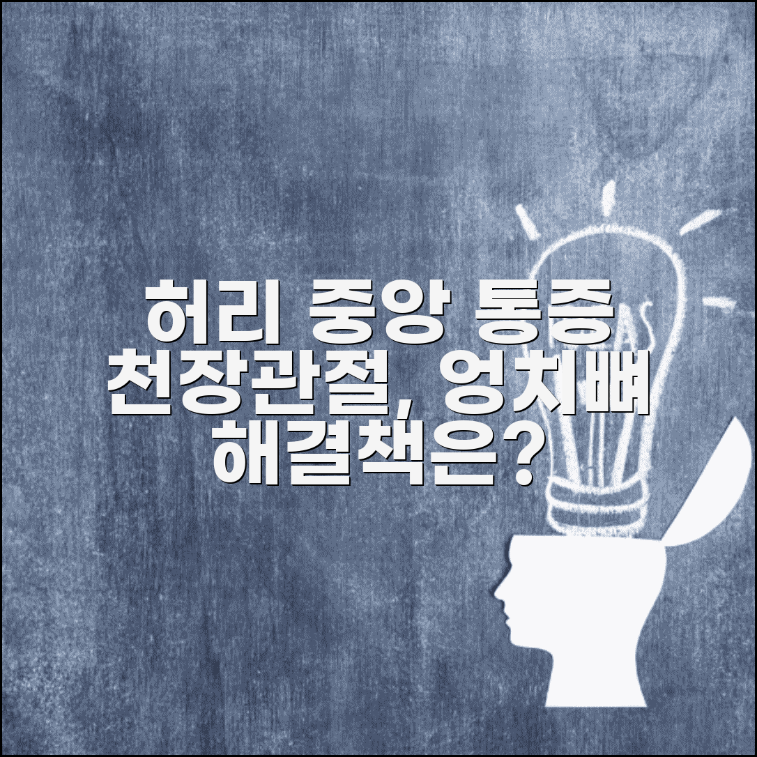 허리 아래 중앙 통증 | 천장관절 통증 | 엉치뼈 아래 통증