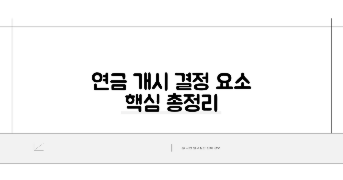 연금 개시 결정 요소