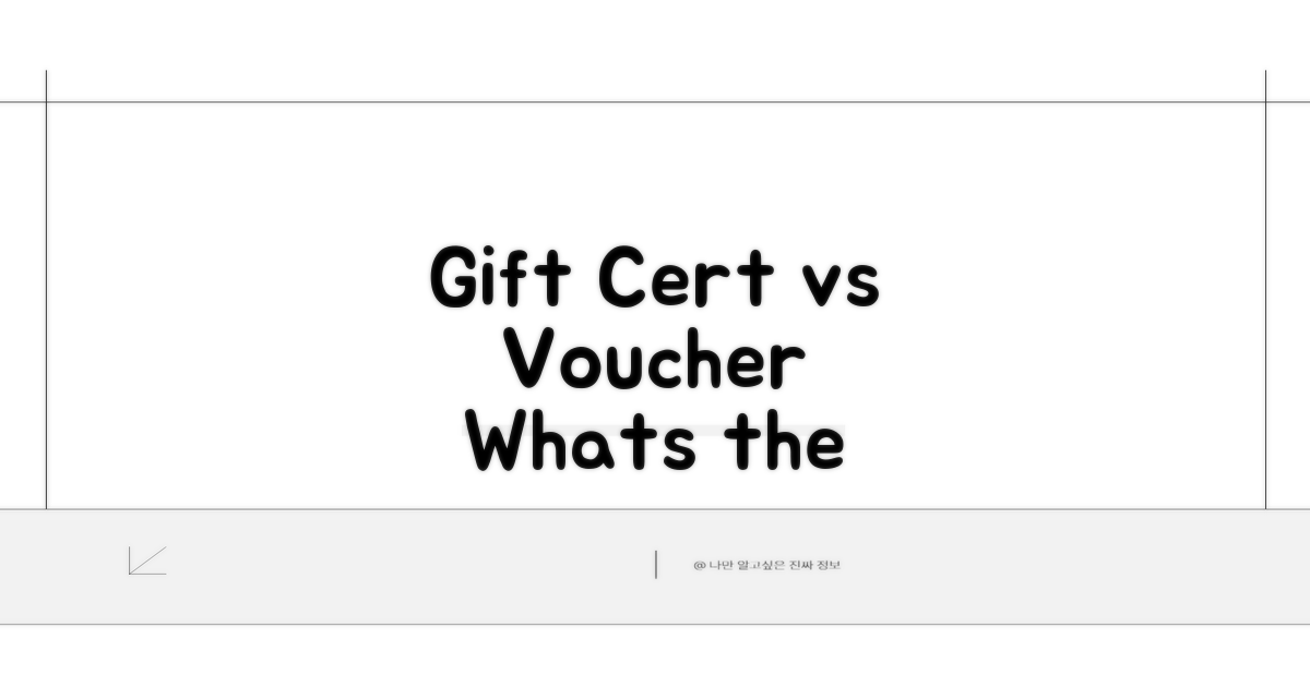 Gift Certificate vs Voucher 비교