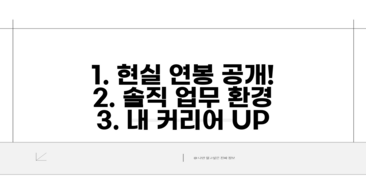 현실적인 업무 환경과 보수