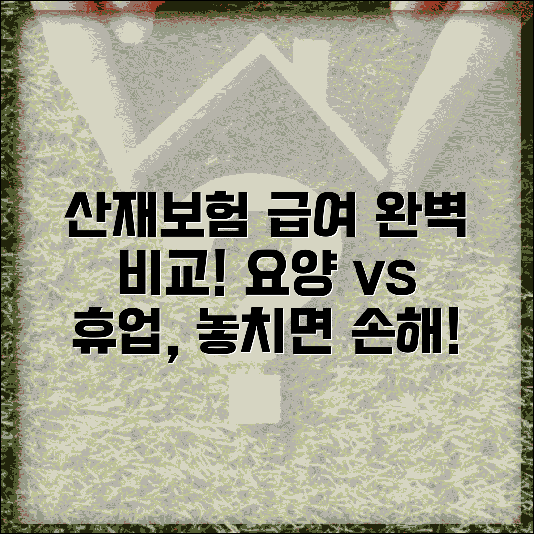 요양급여 휴업급여 차이 | 산재보험 급여 종류별 비교