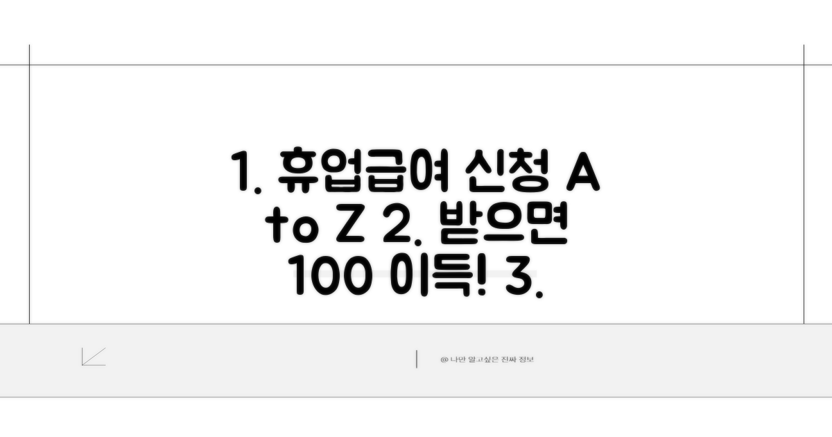 휴업급여 신청 방법 및 지급 조건