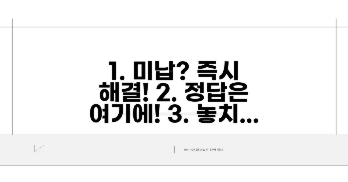 미납 시 대처법 핵심 정리
