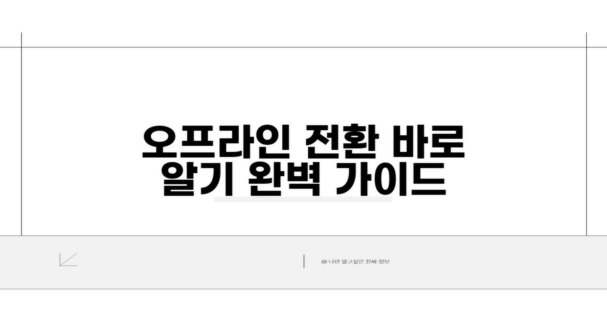 오프라인 전환 절차 상세 안내