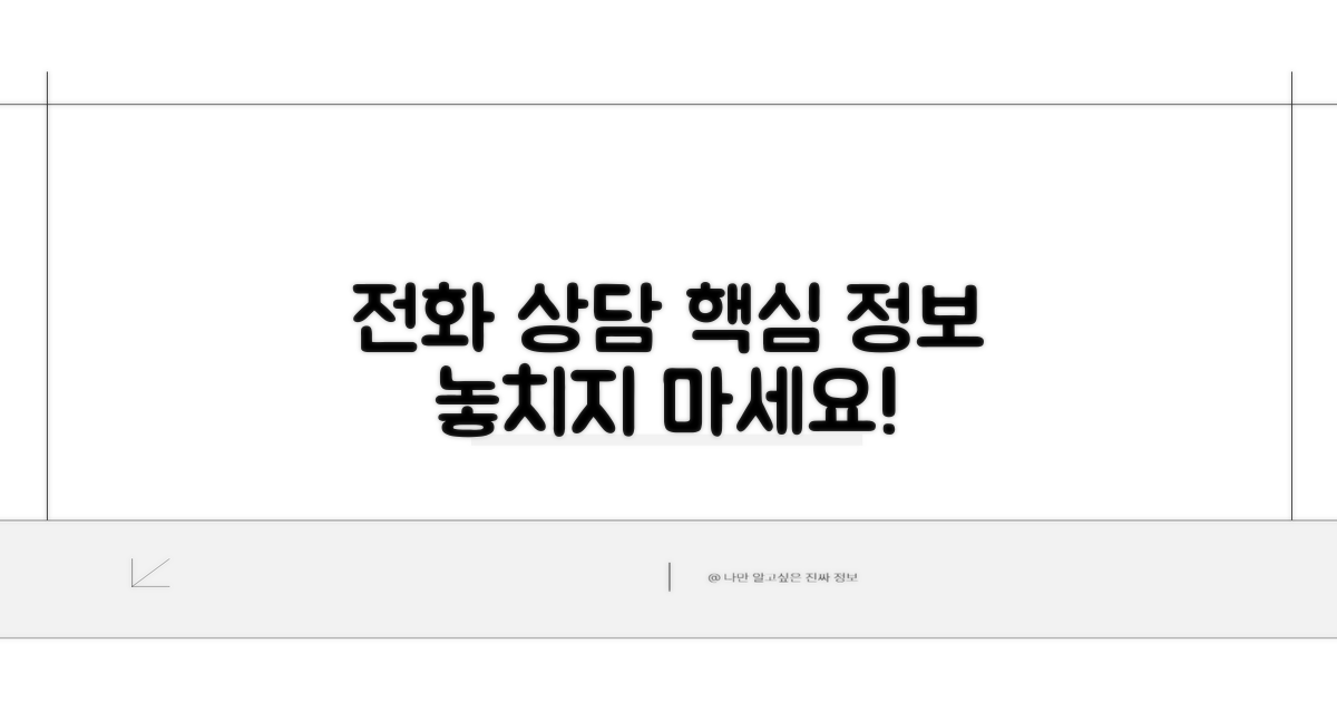 전화 상담 핵심 정보 안내