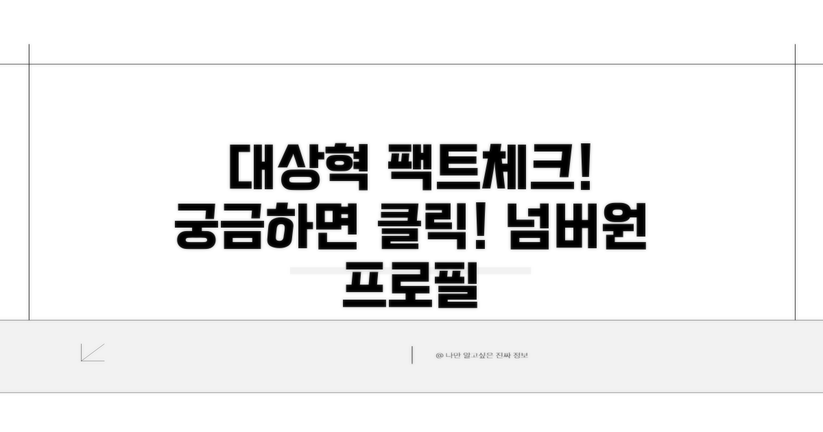 대상혁 프로필 핵심 정보