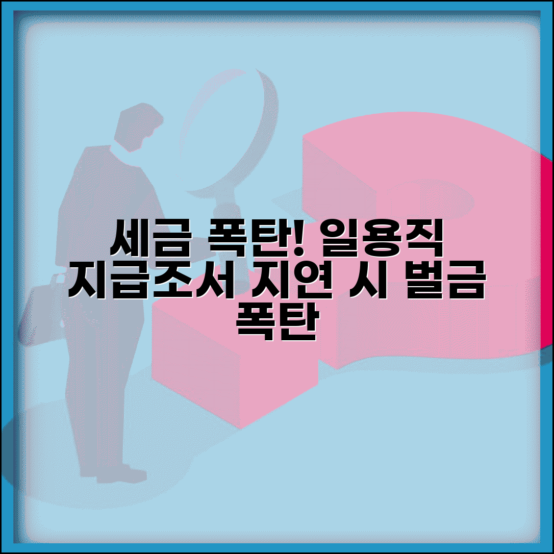일용직 지급조서 가산세 | 일용근로소득 지급조서 지연 처벌
