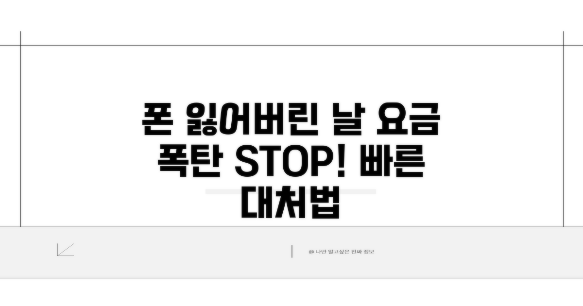 잃어버린 폰, 요금폭탄 막는 법