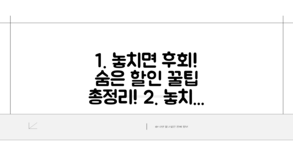 놓치기 쉬운 할인 혜택 총정리
