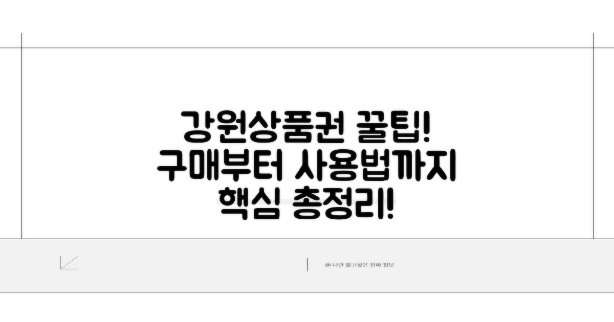 강원상품권 구매 및 사용법 가이드