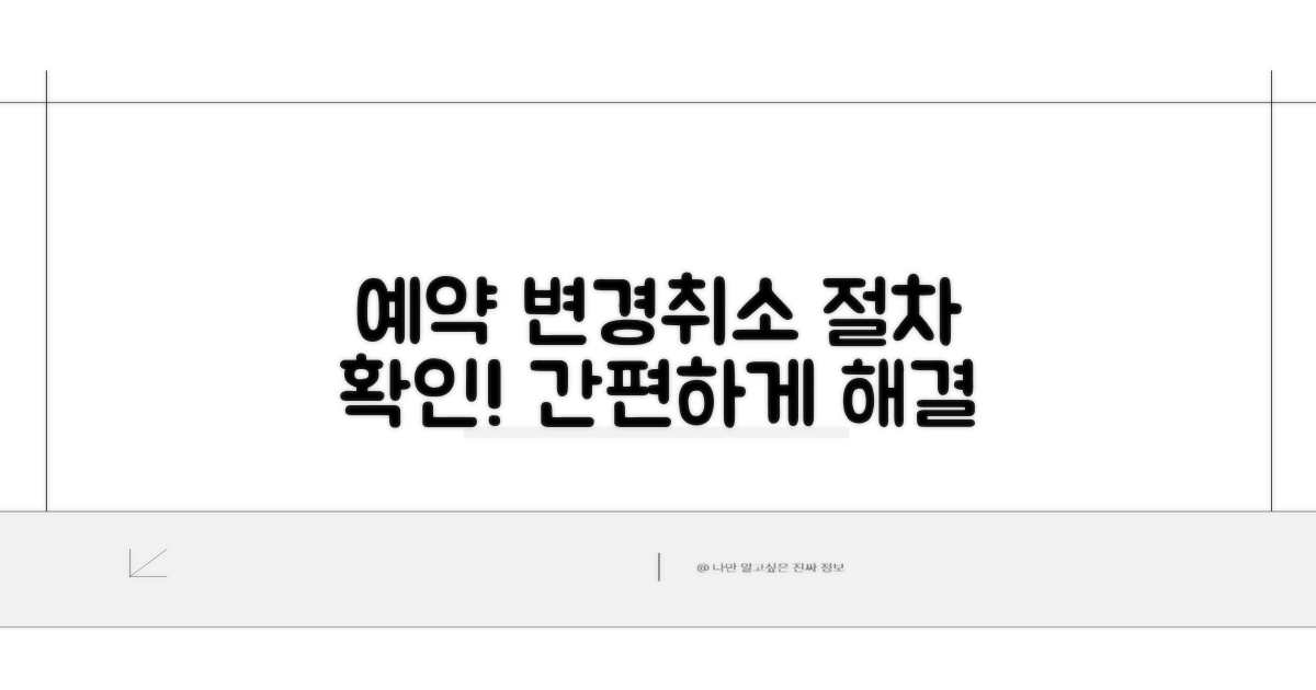 예약 변경 및 취소 절차 확인하기