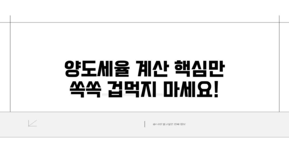 양도세율 계산, 이것만 알면 쉬워요