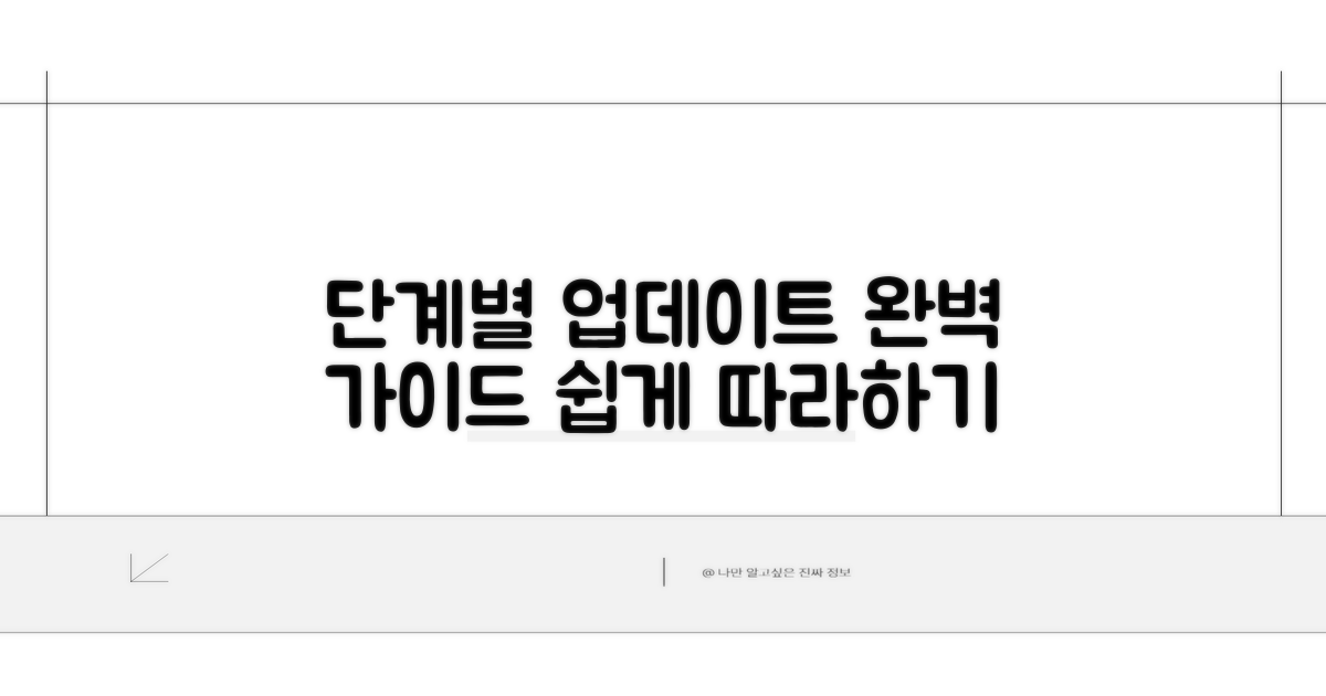 단계별 업데이트 절차 상세 안내