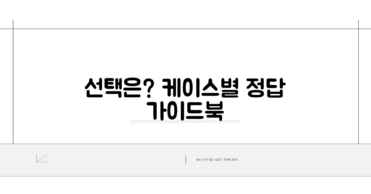 어떤 경우에 선택할까? 사례별 가이드