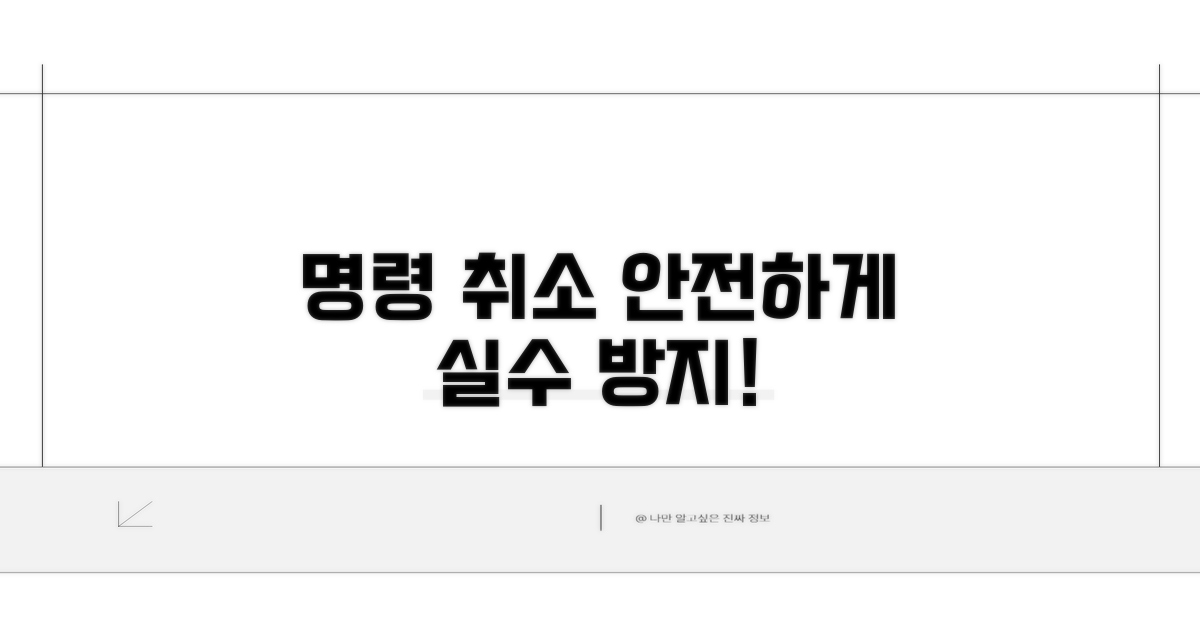 명령 취소, 안전하게 활용하기