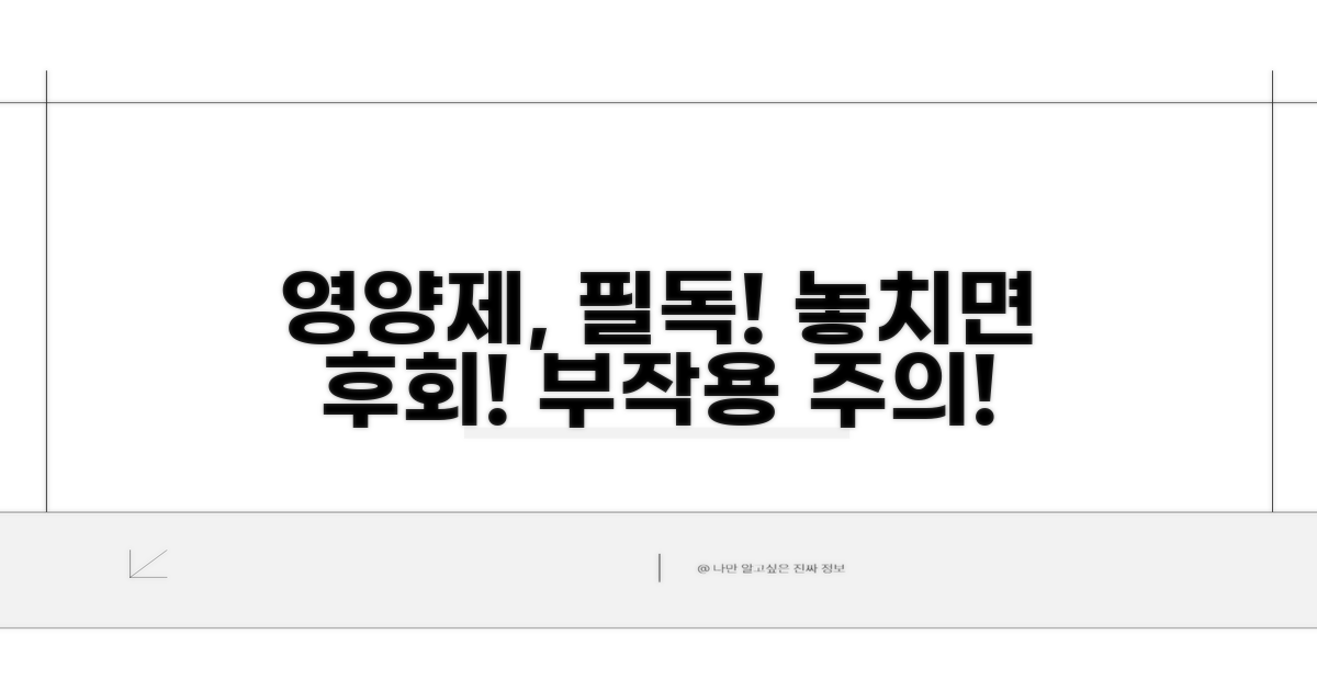 영양제, 주의할 점은?