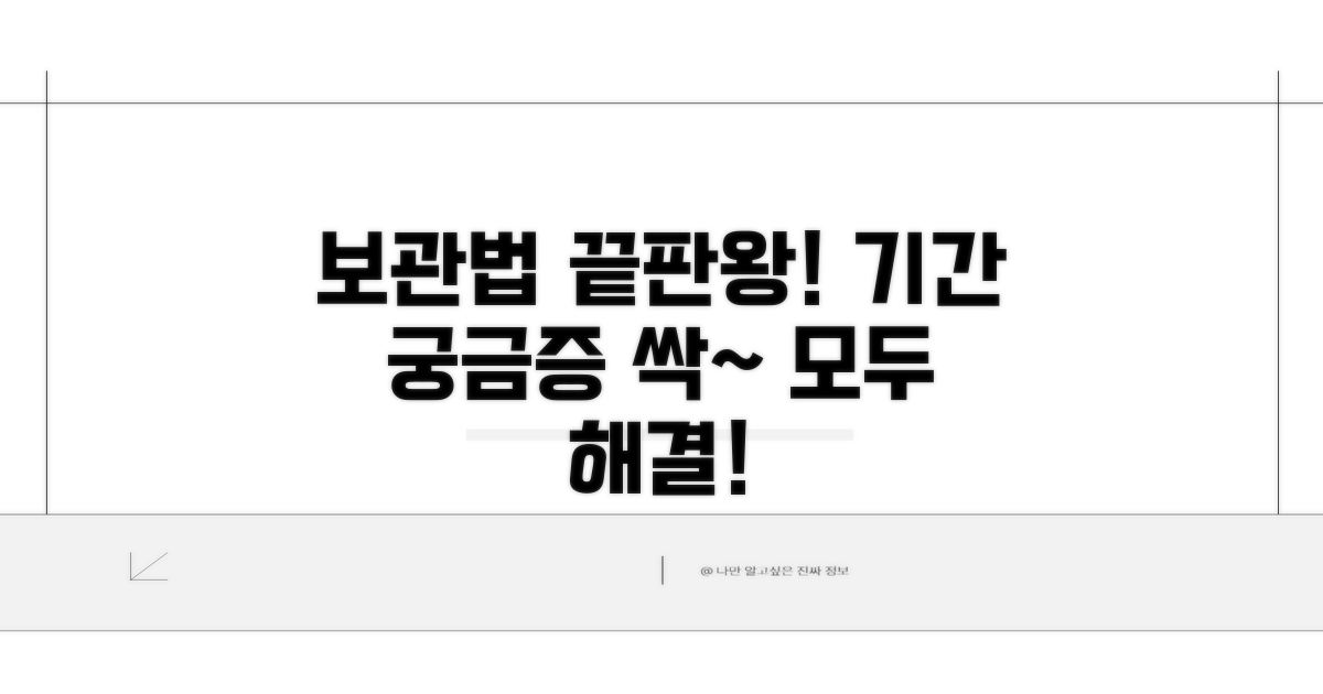 보관 기간 관련 모든 궁금증 해결