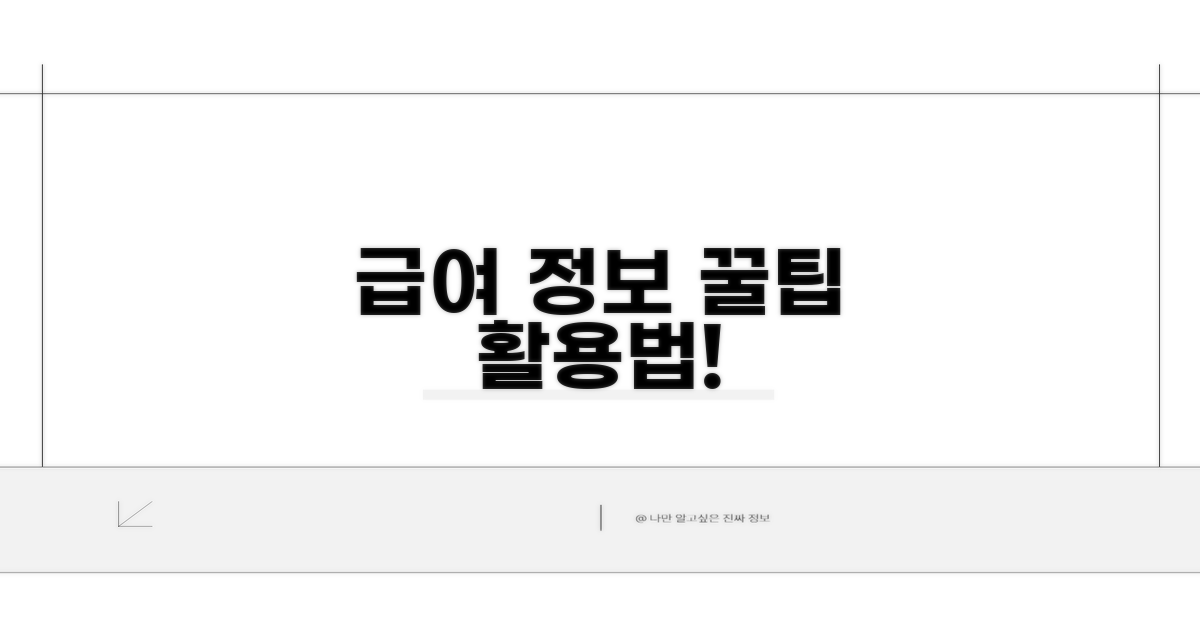 실전! 급여 정보 활용법 안내