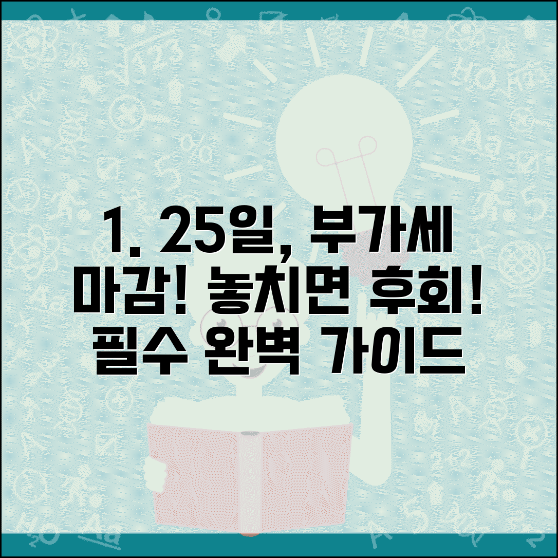 부과세 신고기한 과세기간 종료 다음달 25일 완벽 가이드