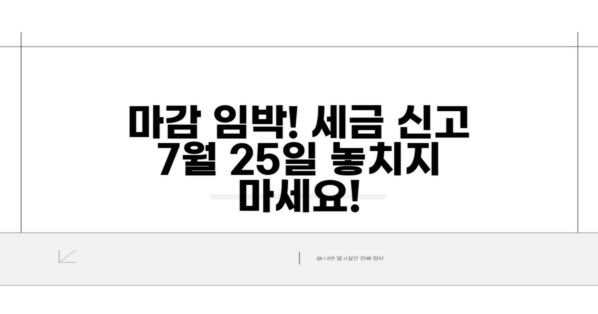 과세기간 종료 다음달 25일, 신고 마감일!