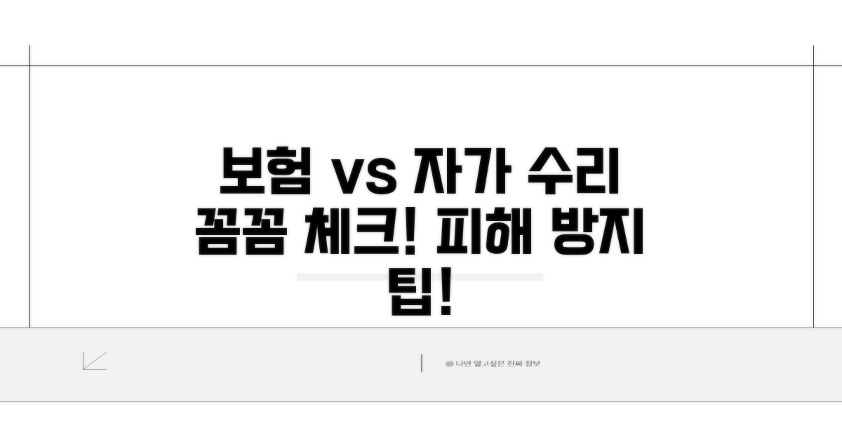 보험 활용 및 자가 수리 시 주의사항
