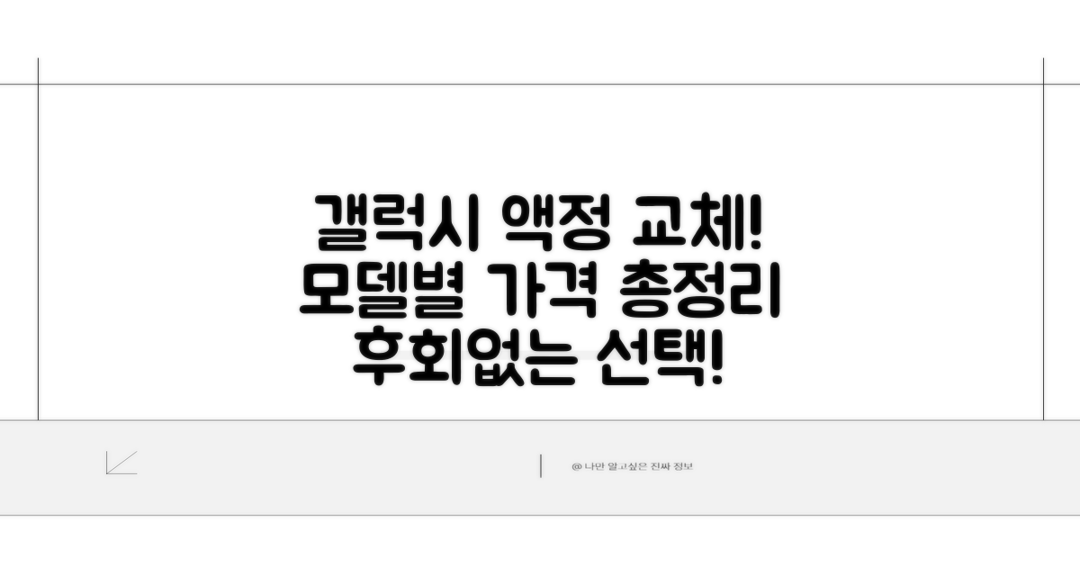 갤럭시 액정 교체 비용 모델별 비교