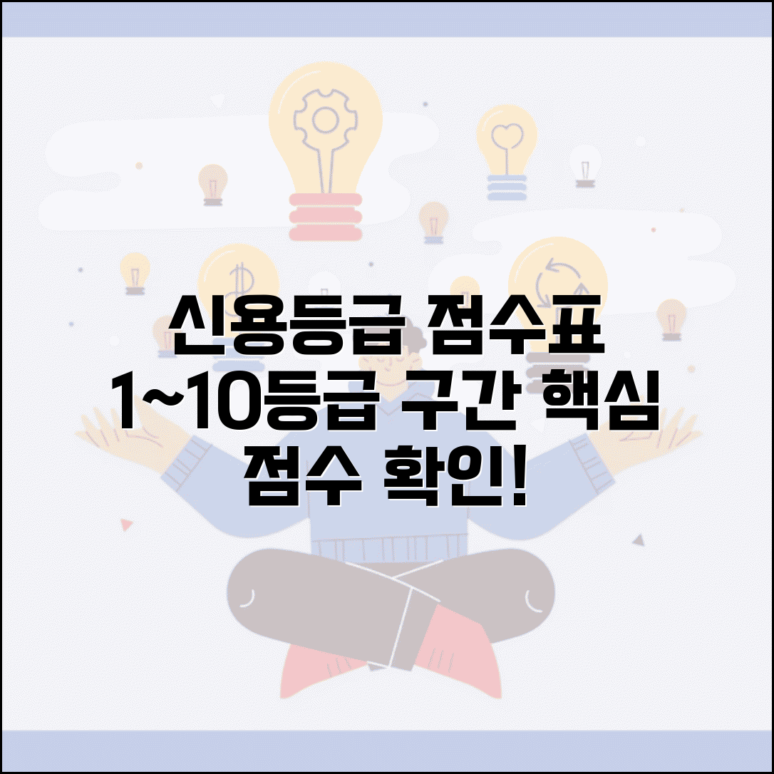 신용등급 점수표 1등급부터 10등급까지 구간별 점수