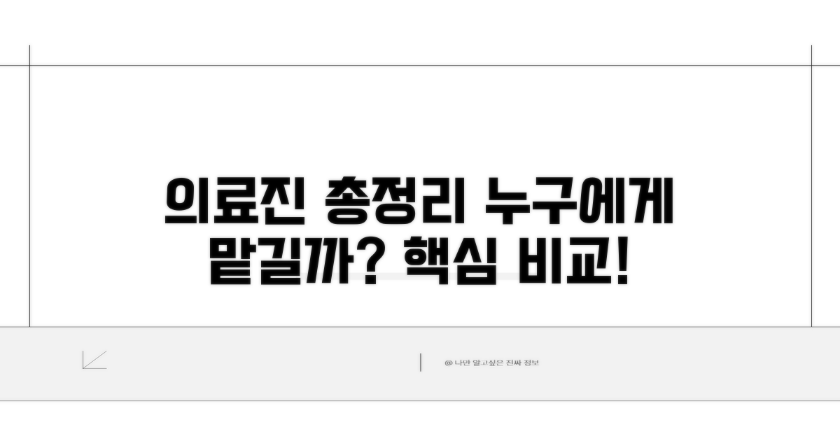어떤 의료진이 있을까? 핵심 비교