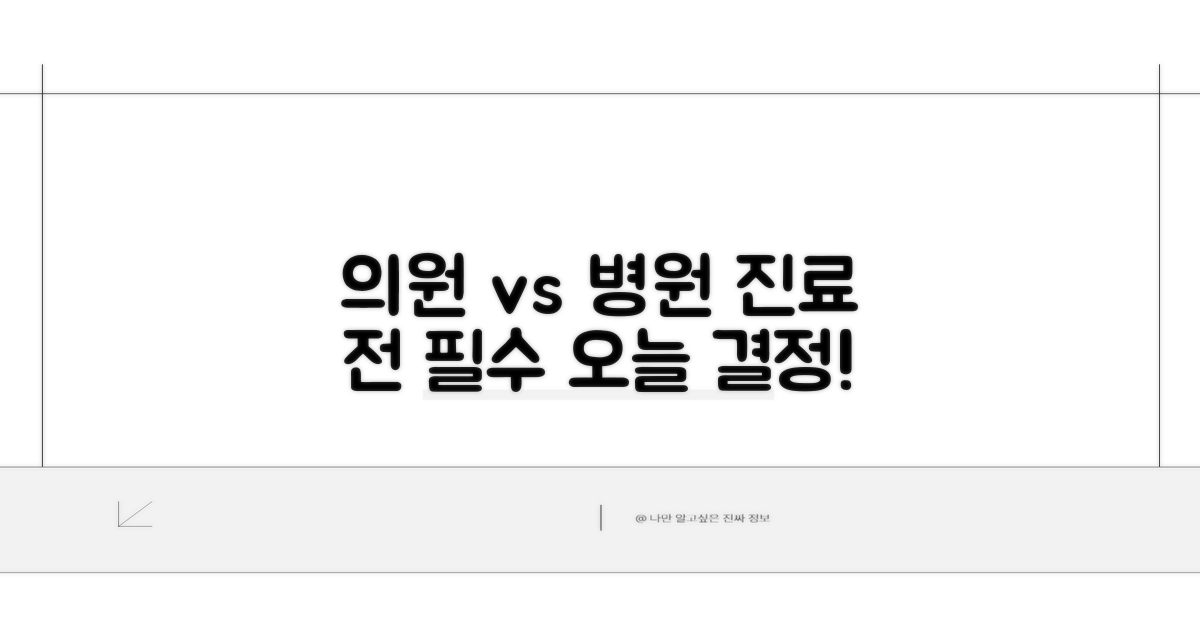 의원 vs 병원, 이것만 알면 끝!