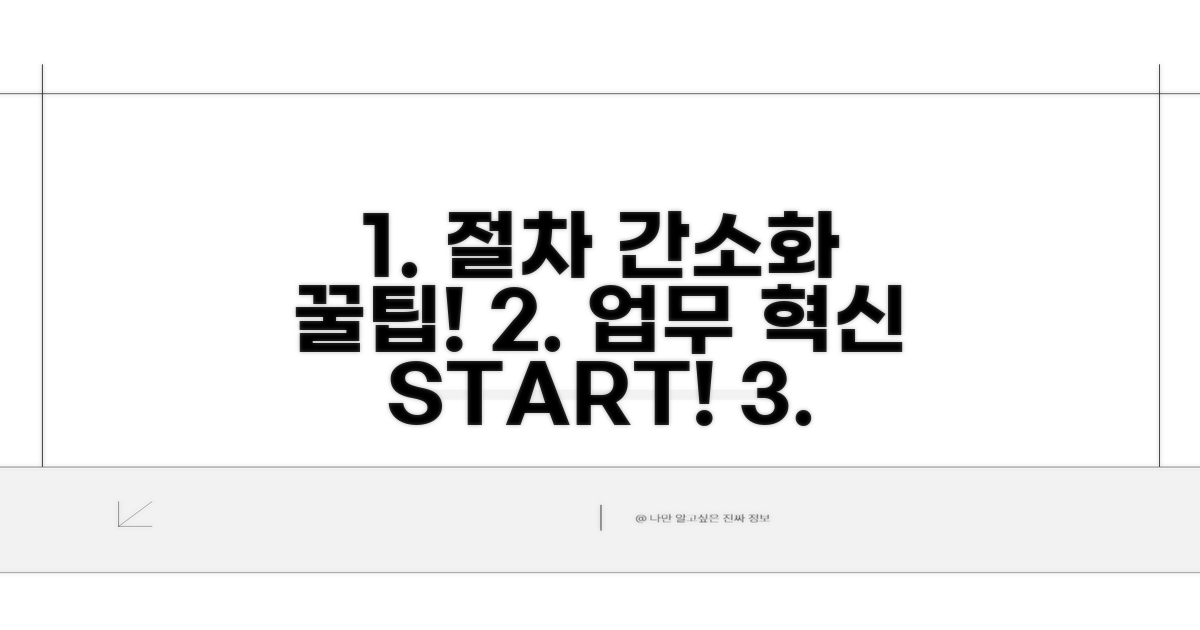 절차 간소화 꿀팁과 활용법