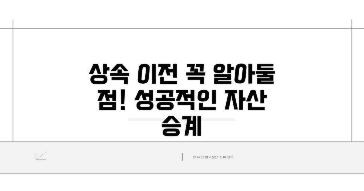 상속 재산 이전 시 꼭 알아둘 점