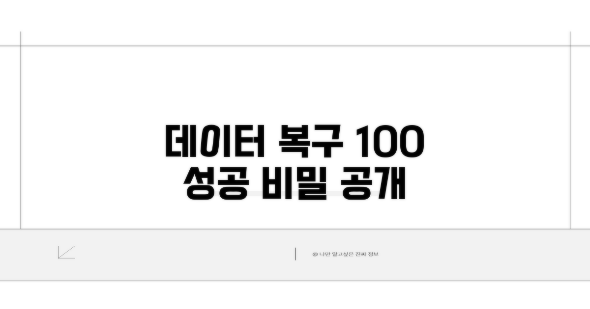 데이터 복구 성공률 높이는 방법