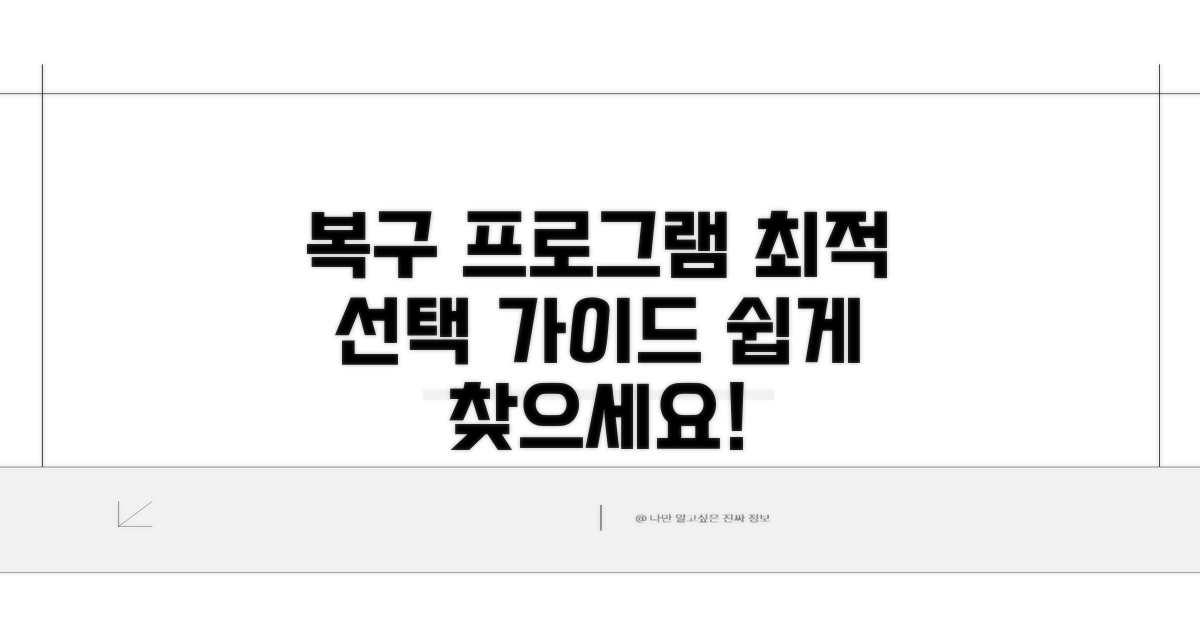 복구 프로그램 선택 가이드