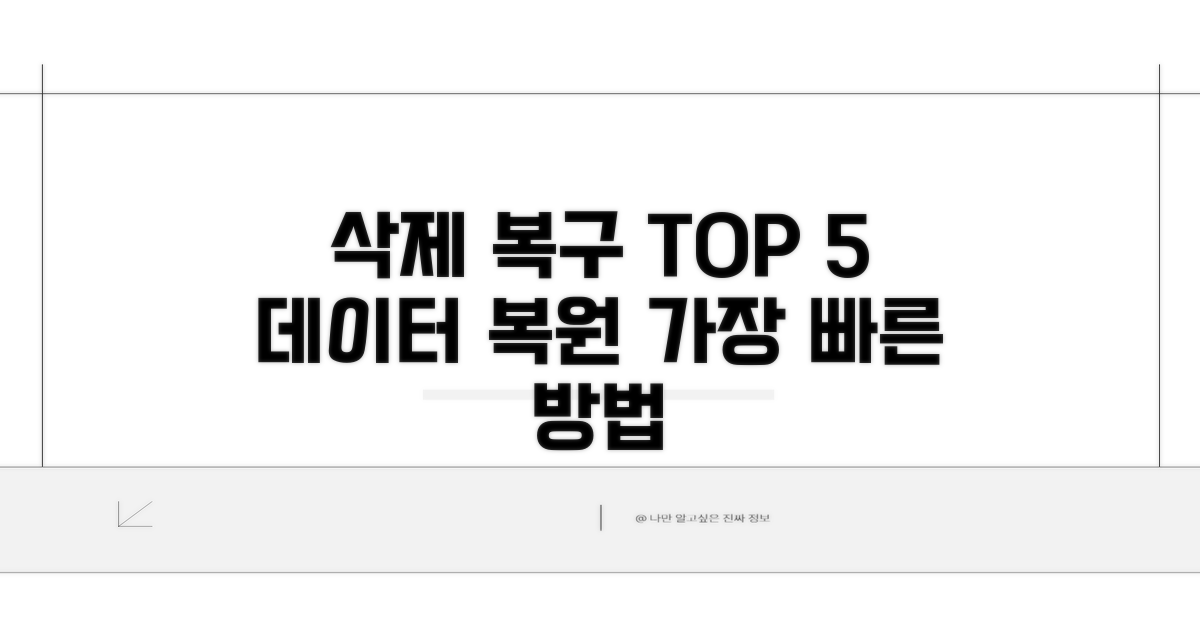 인기 삭제 복구 프로그램 TOP 5