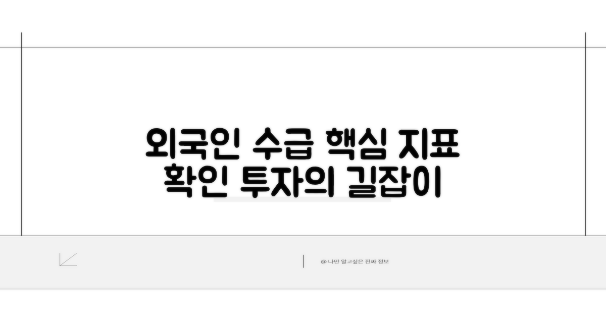 외국인 수급 분석, 핵심 지표 확인