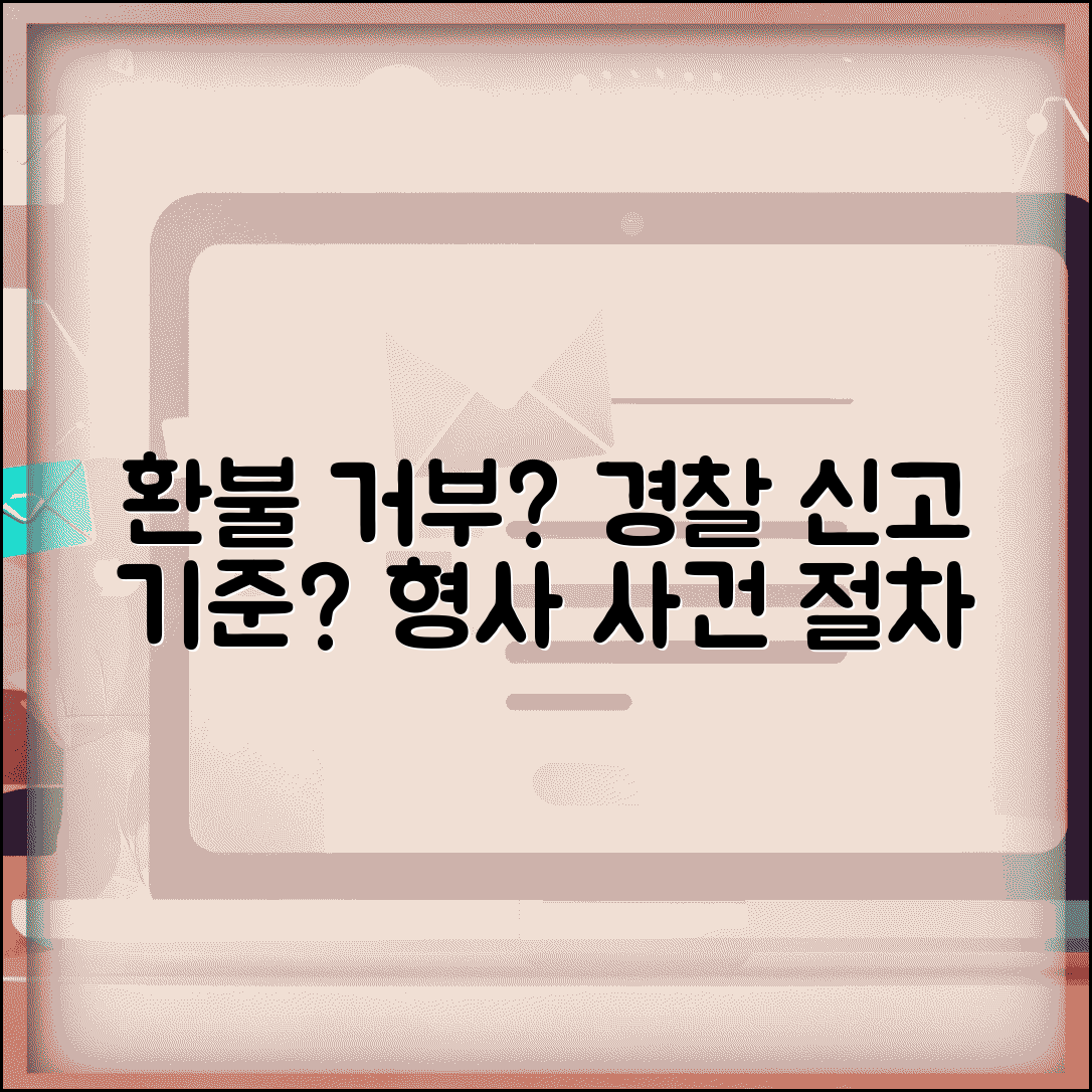환불 거부 경찰 신고 기준 형사사건 처리 절차