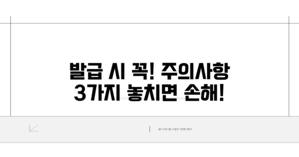 발급 시 꼭 알아둘 주의사항